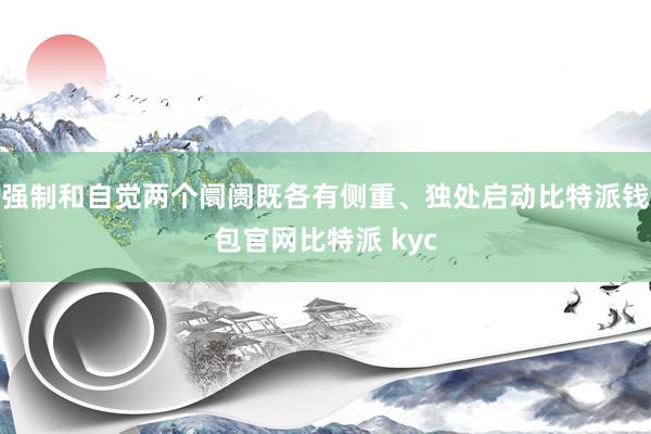 强制和自觉两个阛阓既各有侧重、独处启动比特派钱包官网比特派 kyc