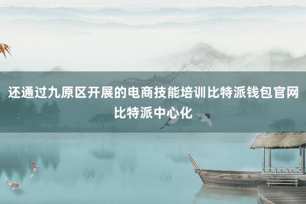 还通过九原区开展的电商技能培训比特派钱包官网比特派中心化