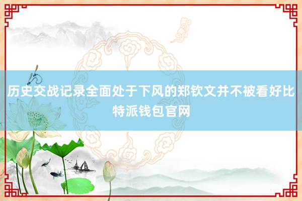 历史交战记录全面处于下风的郑钦文并不被看好比特派钱包官网