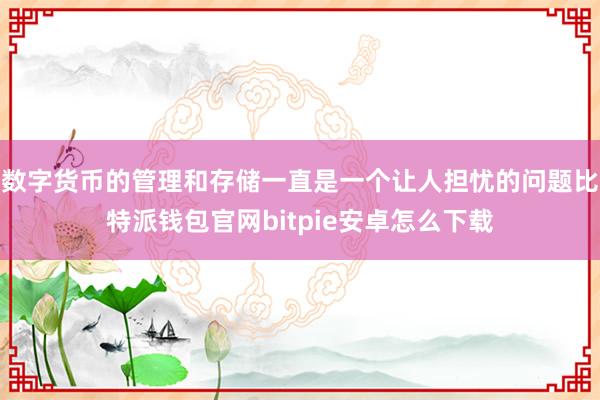 数字货币的管理和存储一直是一个让人担忧的问题比特派钱包官网bitpie安卓怎么下载