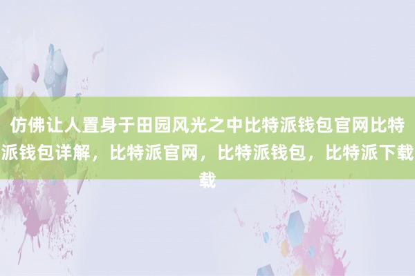 仿佛让人置身于田园风光之中比特派钱包官网比特派钱包详解，比特派官网，比特派钱包，比特派下载