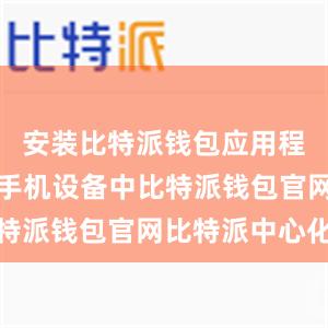 安装比特派钱包应用程序到你的手机设备中比特派钱包官网比特派中心化