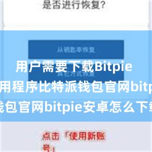 用户需要下载Bitpie wallet应用程序比特派钱包官网bitpie安卓怎么下载