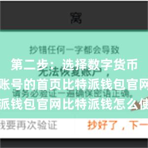 第二步：选择数字货币在比特派账号的首页比特派钱包官网比特派钱怎么使用