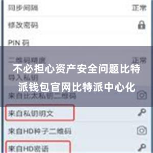 不必担心资产安全问题比特派钱包官网比特派中心化